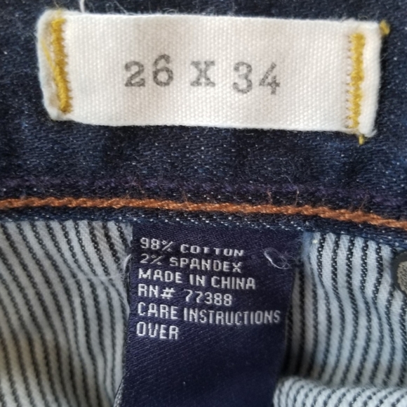 Madewell Rail Straight Dark Wash Jeans, Sz 26 - Picture 4 of 14